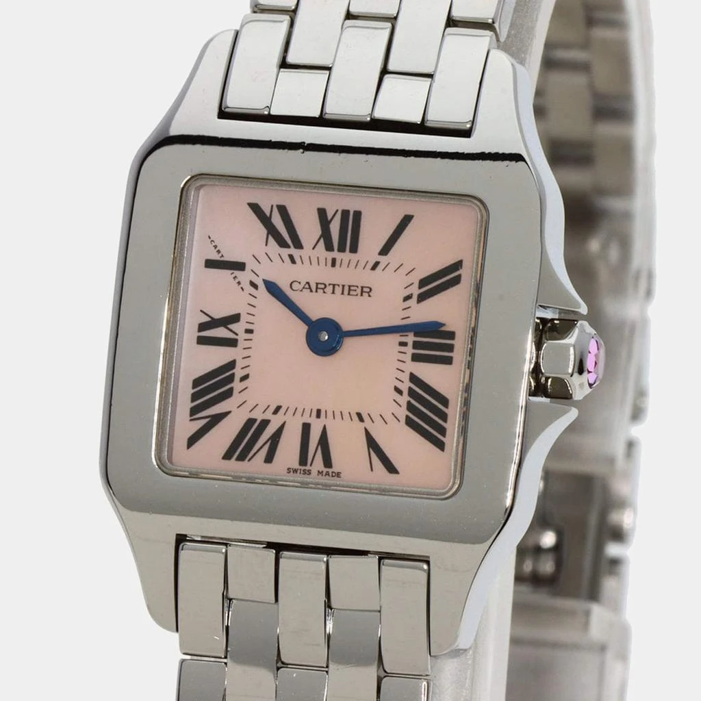 商品[二手商品] Cartier|Cartier Pink Stainless Steel Santos Demoiselle W25075Z5 Quartz Women's Wristwatch 20mm,价格¥22651,第3张图片详细描述
