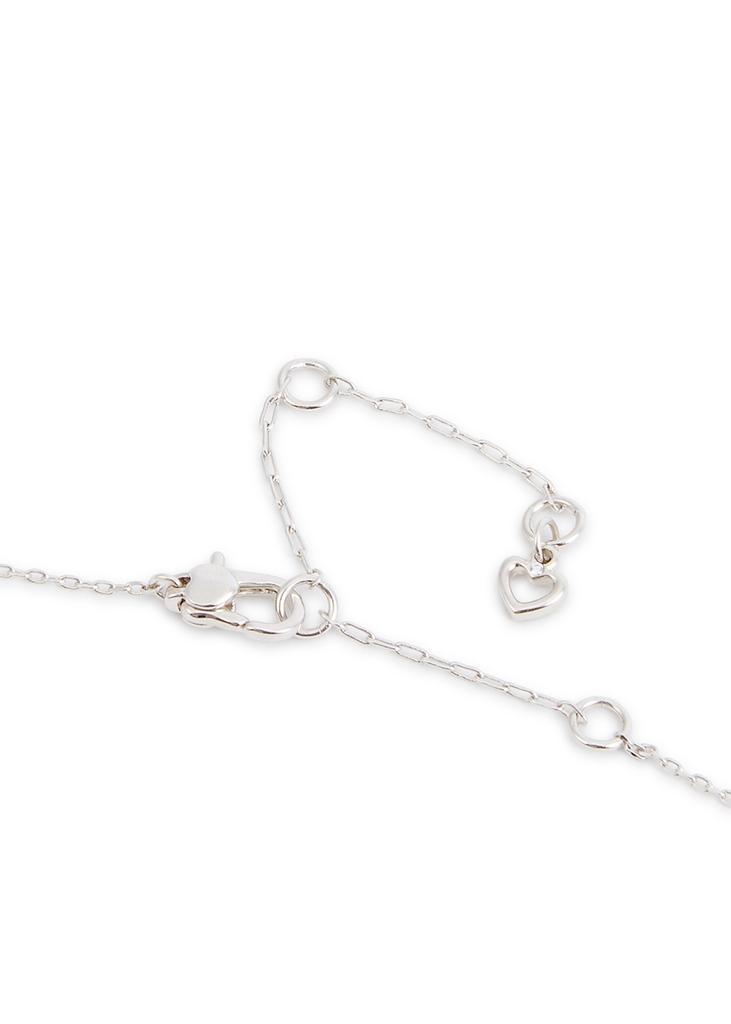 商品Kate Spade|Lock And Spade embellished silver-tone necklace,价格¥690,第6张图片详细描述