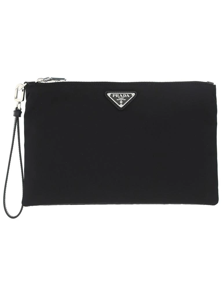 商品Prada|Prada Logo Plaque Pouch,价格¥5675,第1张图片