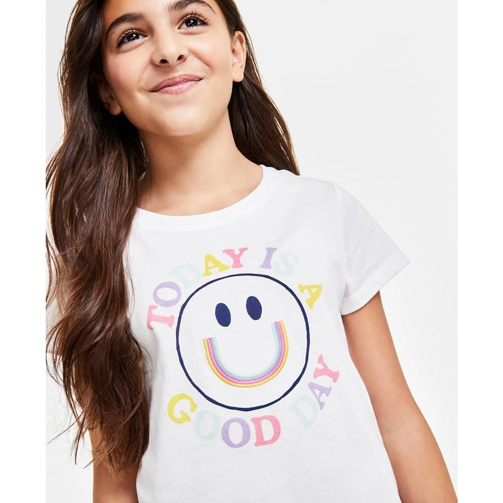 商品Epic Threads|Big Girls Smiley T-Shirt, Created for Macy's,价格¥42,第3张图片详细描述