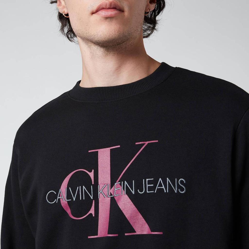 Calvin Klein Jeans Men's Organic Cotton Monogram Sweatshirt - Black商品第4张图片规格展示