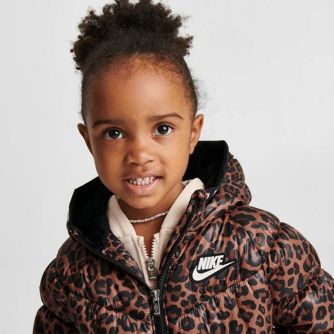 Girls' Toddler Nike Printed Hooded Puffer Jacket 商品