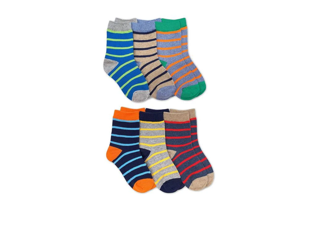 商品Jefferies Socks|Stripe Pattern Crew Socks 6-Pair Pack (Infant/Toddler/Little Kid/Big Kid),价格¥127,第1张图片