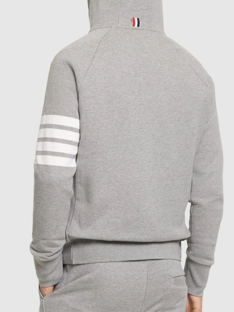 商品Thom Browne|Zip-up Stripes Cotton Sweatshirt Hoodie,价格¥6800,第2张图片详细描述