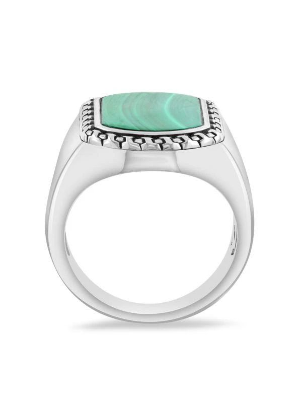 商品Effy|Sterling Silver & Malachite Ring,价格¥1639,第2张图片详细描述