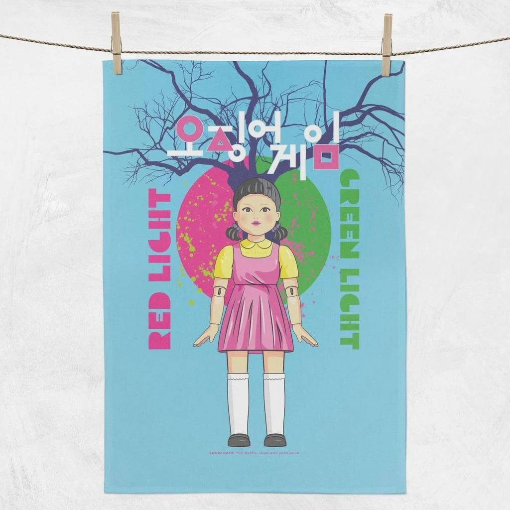 商品Squid Game Red Light Green Light Tea Towel,价格¥110,第2张图片详细描述