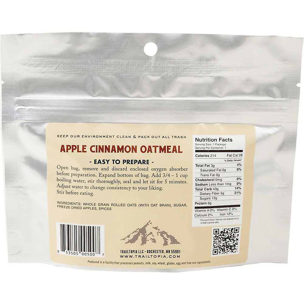 商品Trailtopia|Trailtopia Apple Cinnamon Oatmeal,价格¥29,第2张图片详细描述
