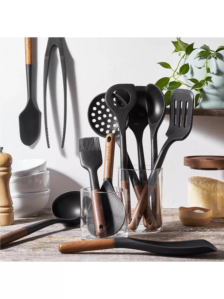 商品Staub|11-Piece Silicone & Wood Handle Cooking Utensil Set,价格¥1131,第3张图片详细描述