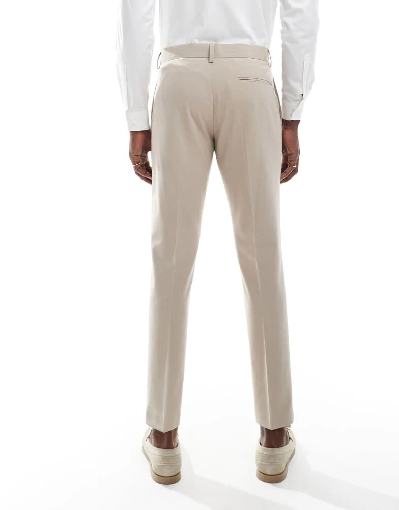 商品ASOS|ASOS DESIGN skinny suit trousers in stone,价格¥242,第4张图片详细描述