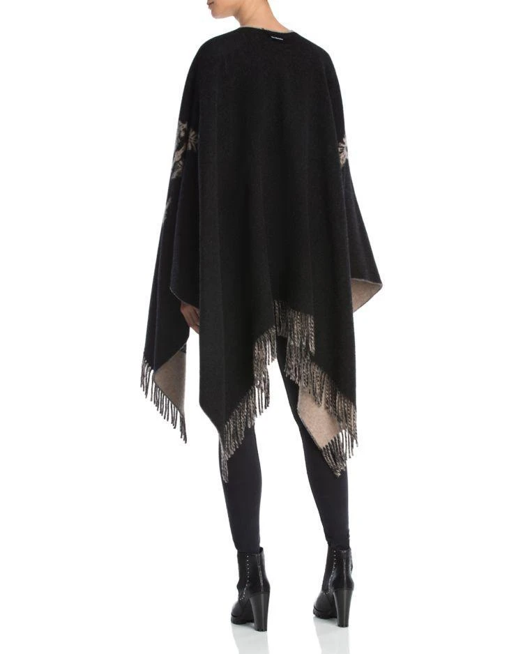 商品The Kooples|Botanical-Print Jacquard Fringed Poncho,价格¥1066,第4张图片详细描述