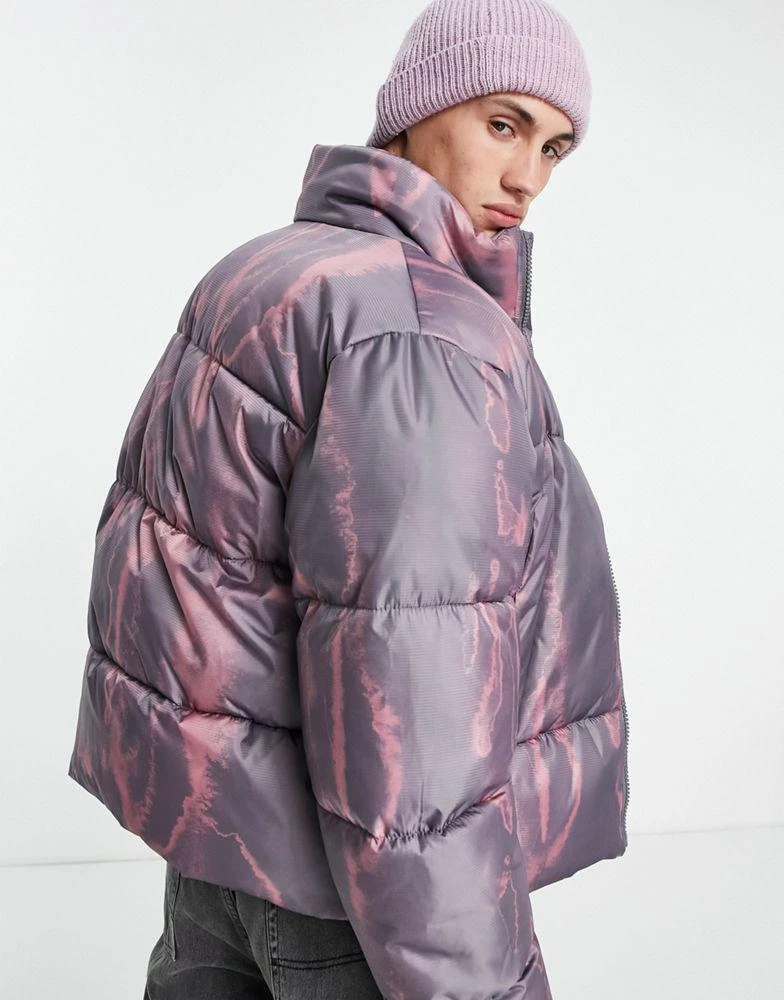 商品ASOS|ASOS DESIGN puffer jacket in purple tie dye,价格¥275,第2张图片详细描述