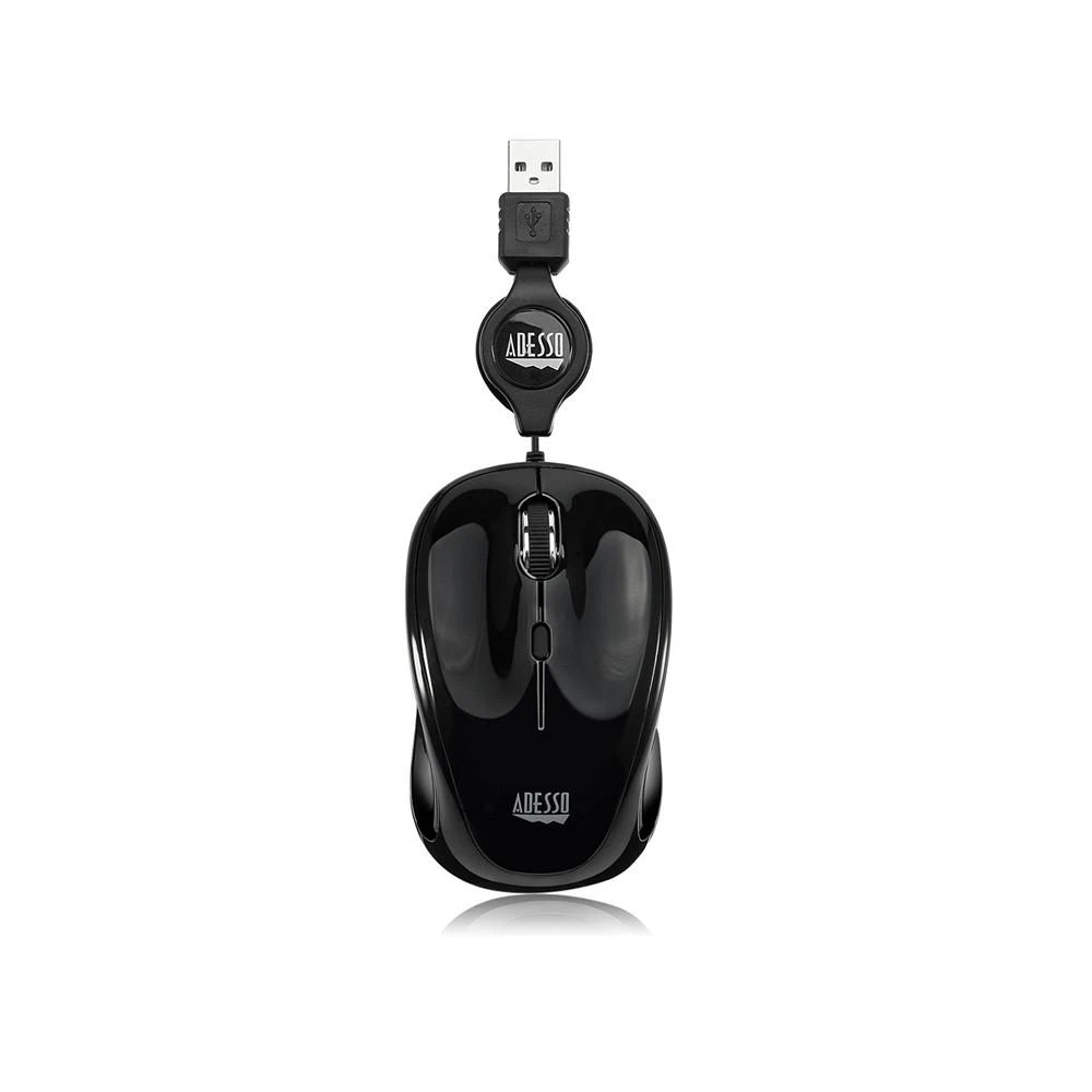 商品Adesso|MC iMouse S8B USB Illuminated Mini Mouse Black Retractable USB Cable,价格¥88,第2张图片详细描述