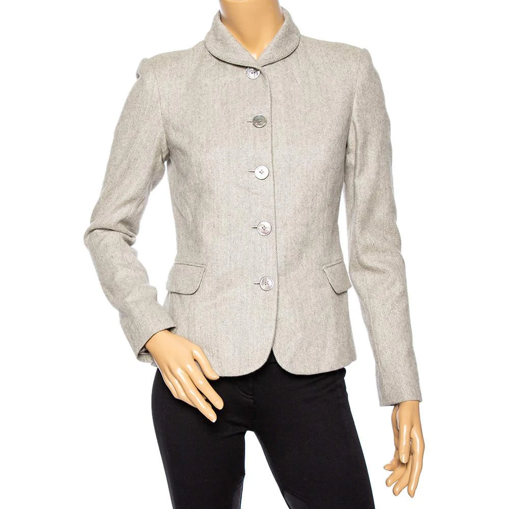 商品[二手商品] Ralph Lauren|Ralph Lauren Ecru Cashmere Knit Button Front Jacket S,价格¥1237,第1张图片