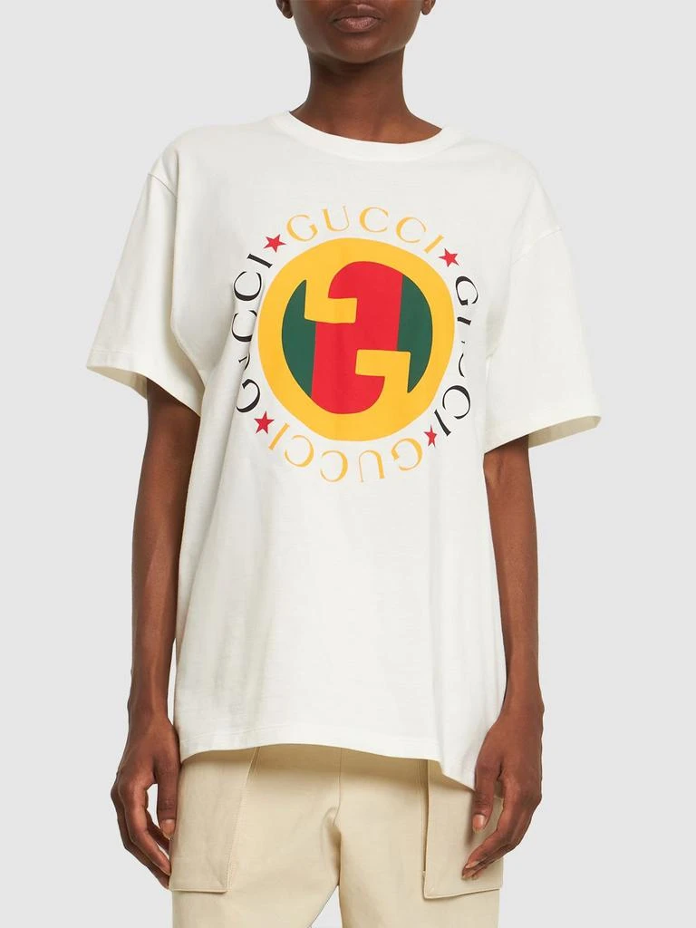 商品Gucci|G-loved Printed Cotton T-shirt,价格¥4455,第2张图片详细描述
