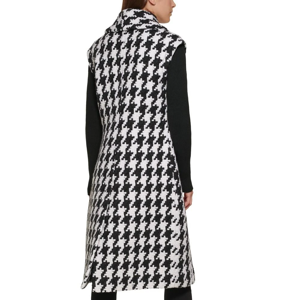 商品Kenneth Cole|Women's Knit-Sleeve Houndstooth Coat,价格¥1261,第2张图片详细描述