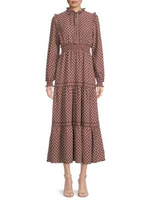 商品Max Studio|​Shirred Tier Midi Dress,价格¥280,第1张图片