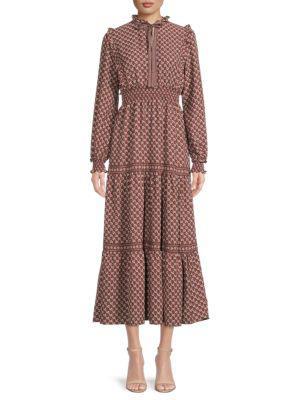 商品Max Studio|​Shirred Tier Midi Dress,价格¥371,第1张图片