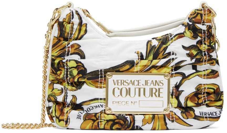商品Versace|White Nylon Crunchy Baroque Plaque Bag,价格¥926,第1张图片
