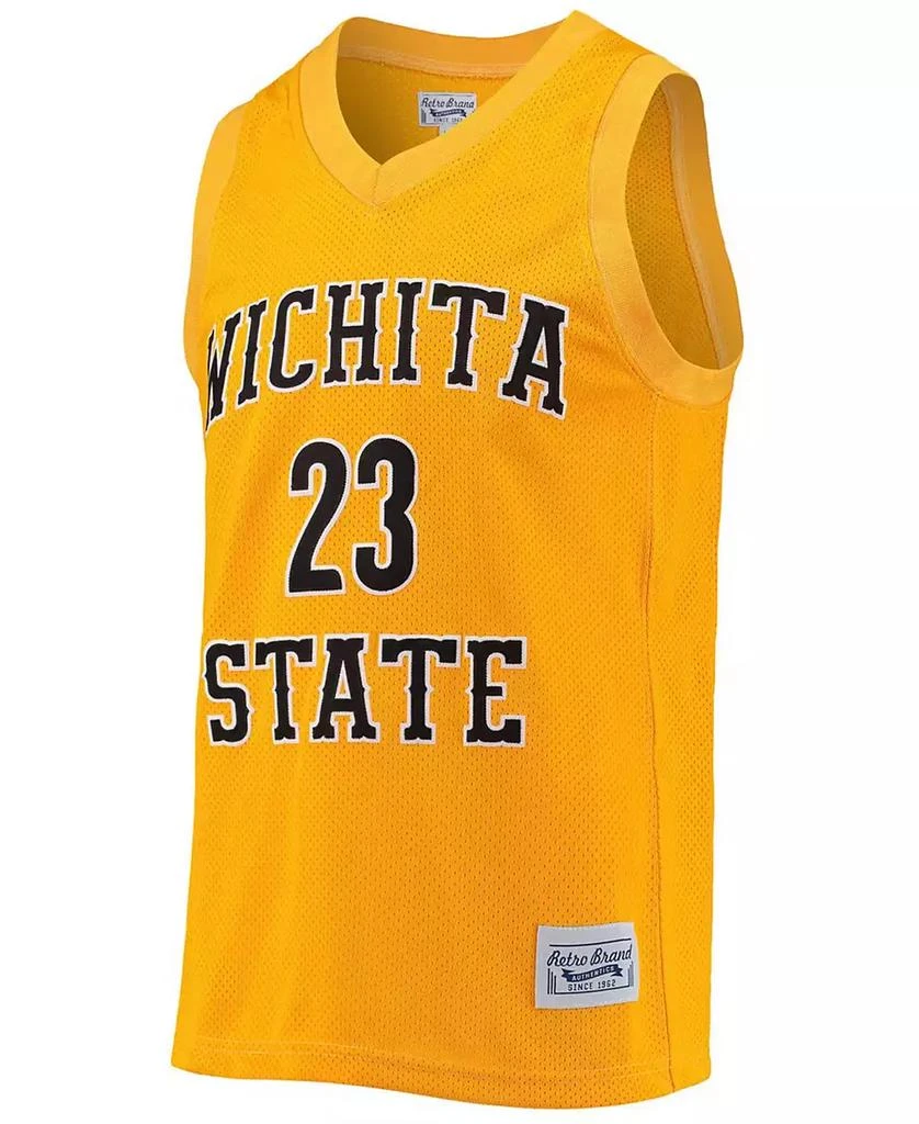 商品The Original Retro Brand|Men's Fred VanVleet Gold Wichita State Shockers Commemorative Classic Basketball Jersey,价格¥692,第3张图片详细描述