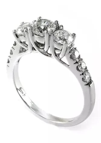 商品Effy|1.47 Ct. T.w. Diamond Ring In 14K White Gold,价格¥23562,第1张图片