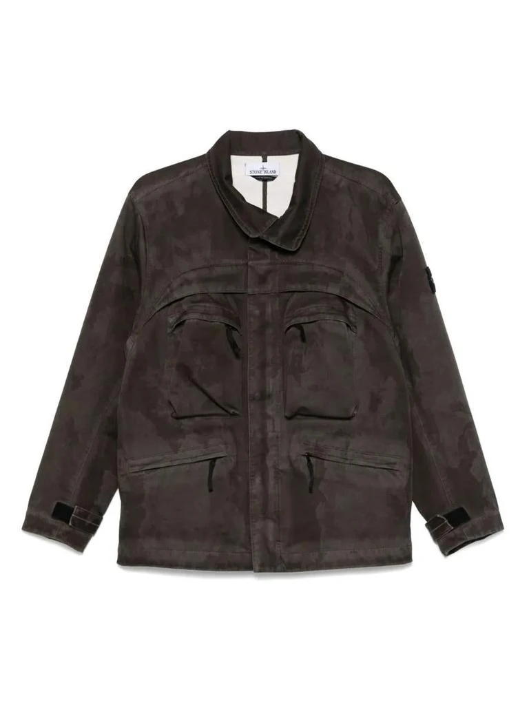 商品Stone Island|Stone Island Field Jacket Raso Gommato 3L Laser Camo,价格¥10969,第1张图片