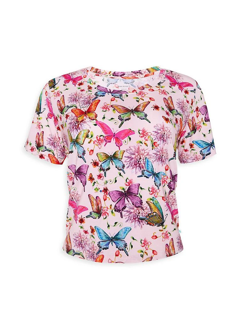 商品Posh Peanut|Watercolor Butterfly 2-Piece Pajama Set,价格¥478,第3张图片详细描述