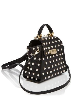 商品Zac Posen|Eartha Iconic Faux-Pearl Convertible Leather Backpack 双肩背包,价格¥4113,第5张图片详细描述