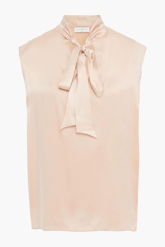 Hash pussy-bow silk-satin blouse商品第1张图片规格展示
