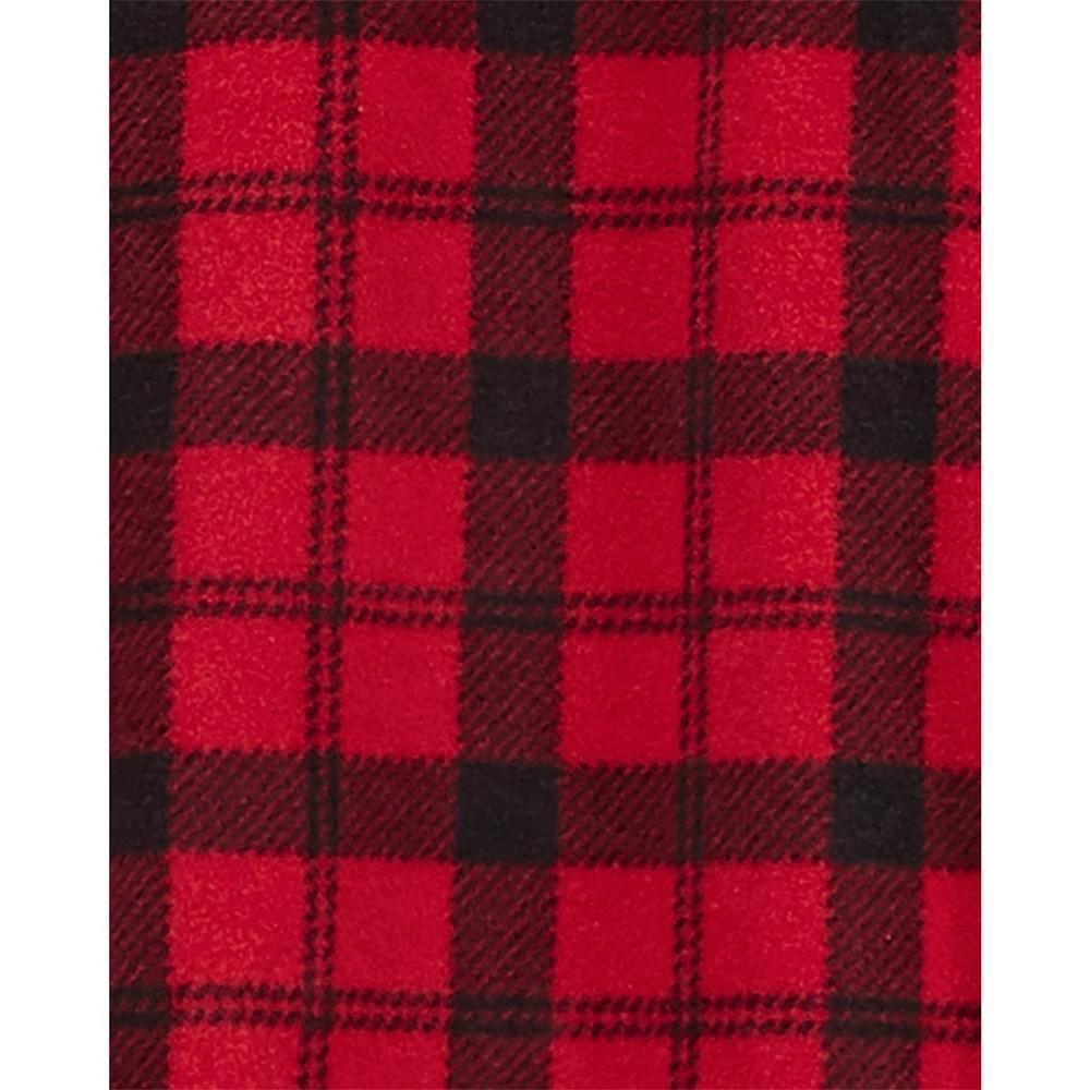 商品Carter's|Little Kids One-Piece Plaid Fleece Footie Pajama,价格¥88,第4张图片详细描述