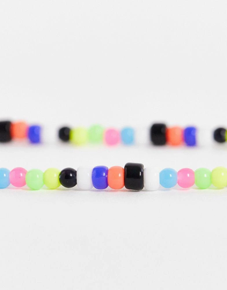 商品ASOS|ASOS DESIGN festival joyful beaded necklace in multi colour,价格¥68,第4张图片详细描述