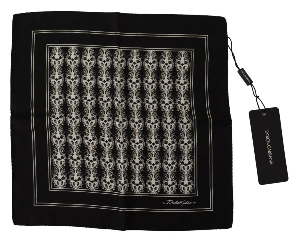 商品Dolce & Gabbana|Dolce & Gabbana Black Printed Square Handkerchief Scarf,价格¥533,第1张图片
