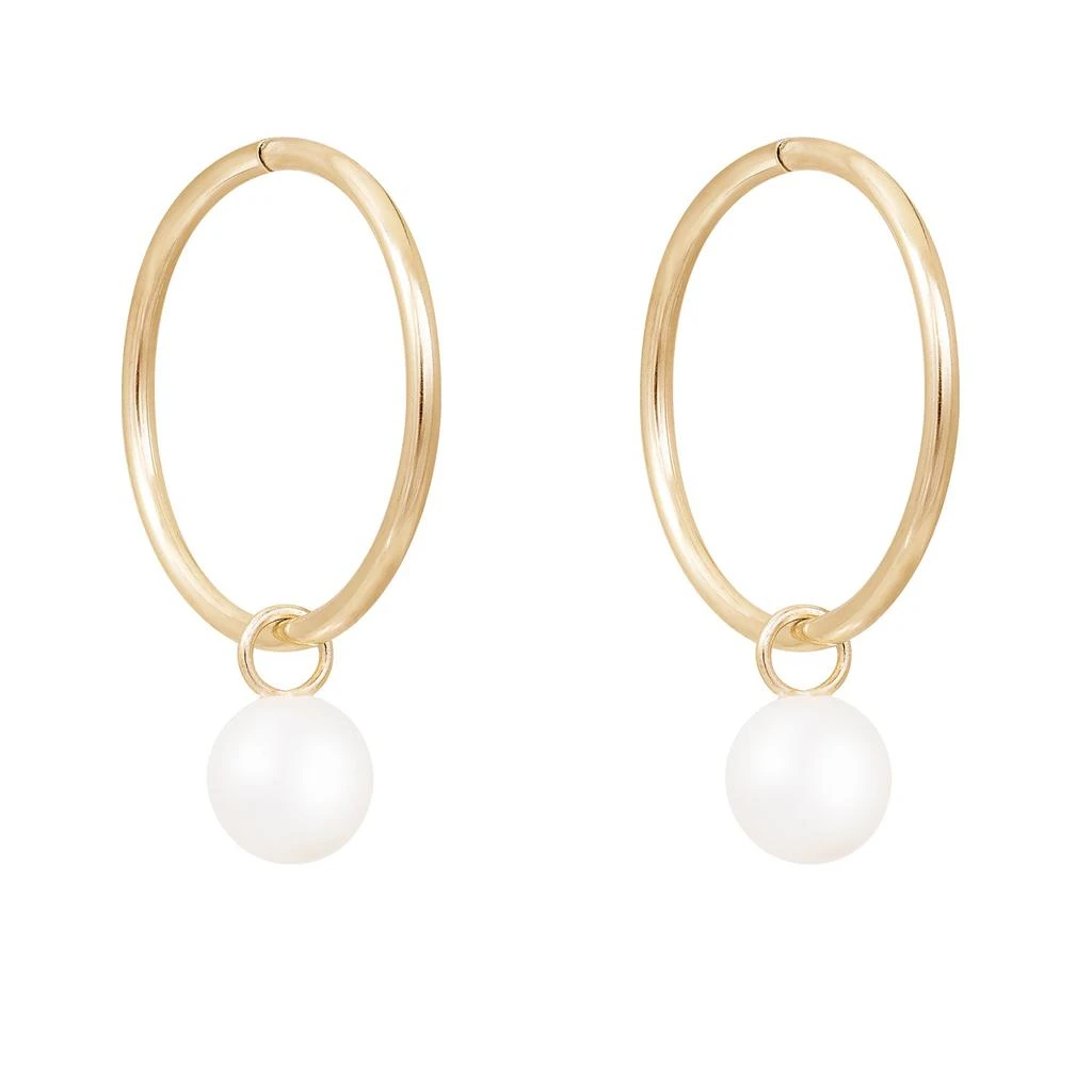 商品Splendid Pearls|14k Yellow Gold 5-5.5mm Pearl Earrings,价格¥860,第2张图片详细描述