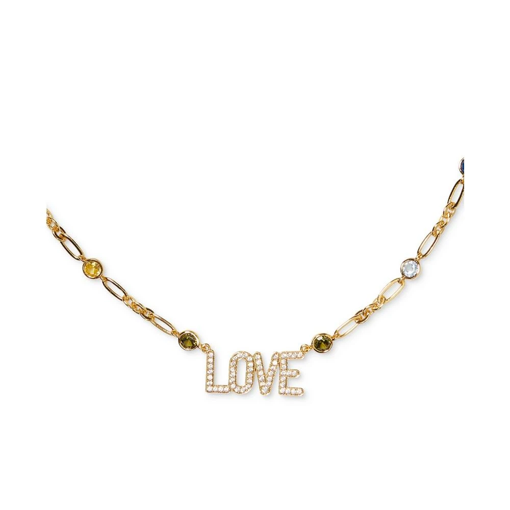 商品Kate Spade|Gold-Tone Crystal Love Pendant Necklace, 16" + 3" extender,价格¥368,第1张图片