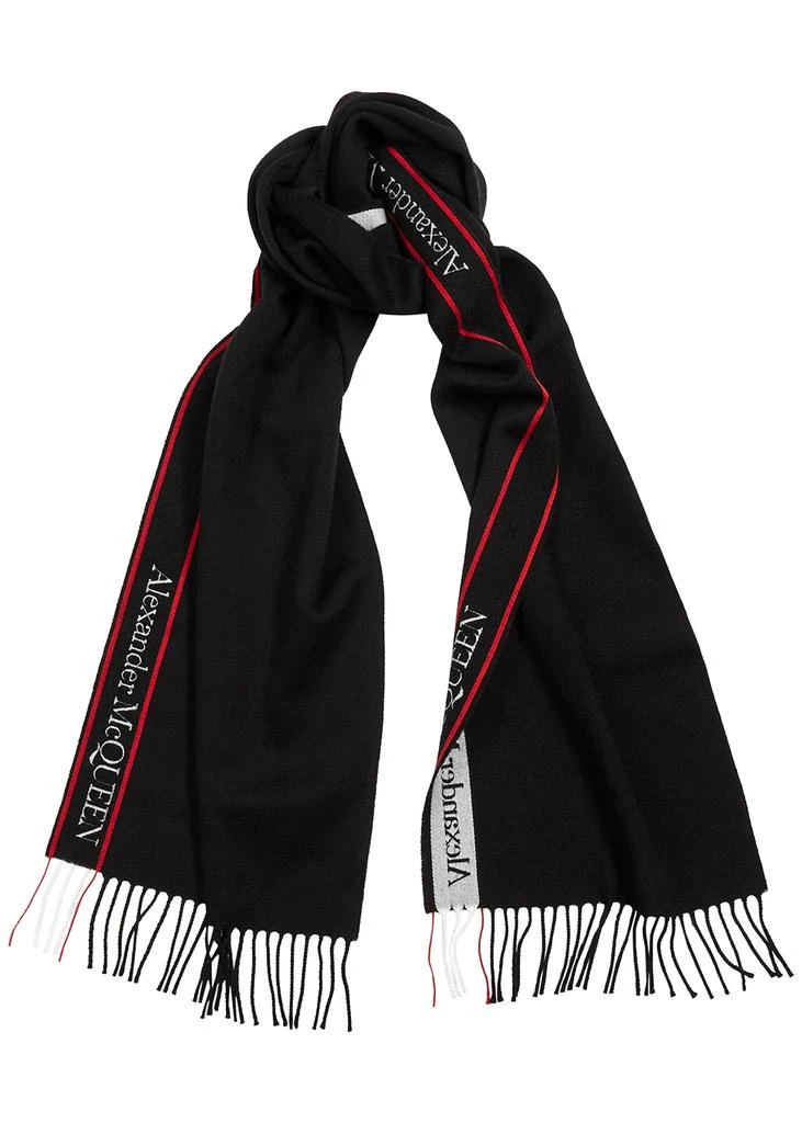 商品Alexander McQueen|Ivory logo wool-blend scarf,价格¥2895,第1张图片