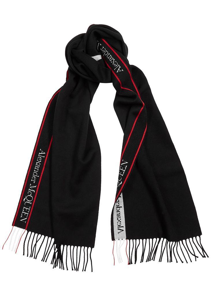 商品Alexander McQueen|Ivory logo wool-blend scarf,价格¥2449,第1张图片