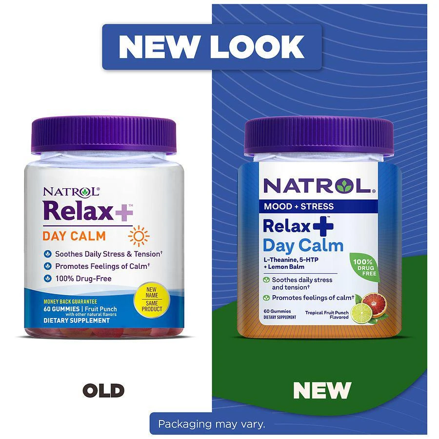 商品Natrol|Relax+ Day Calm Daily Stress & Tension Relief Gummies Fruit Punch,价格¥120,第3张图片详细描述