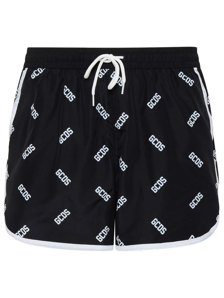 商品GCDS|GCDS Allover Logo Printed Drawstring Swim Shorts,价格¥868,第1张图片