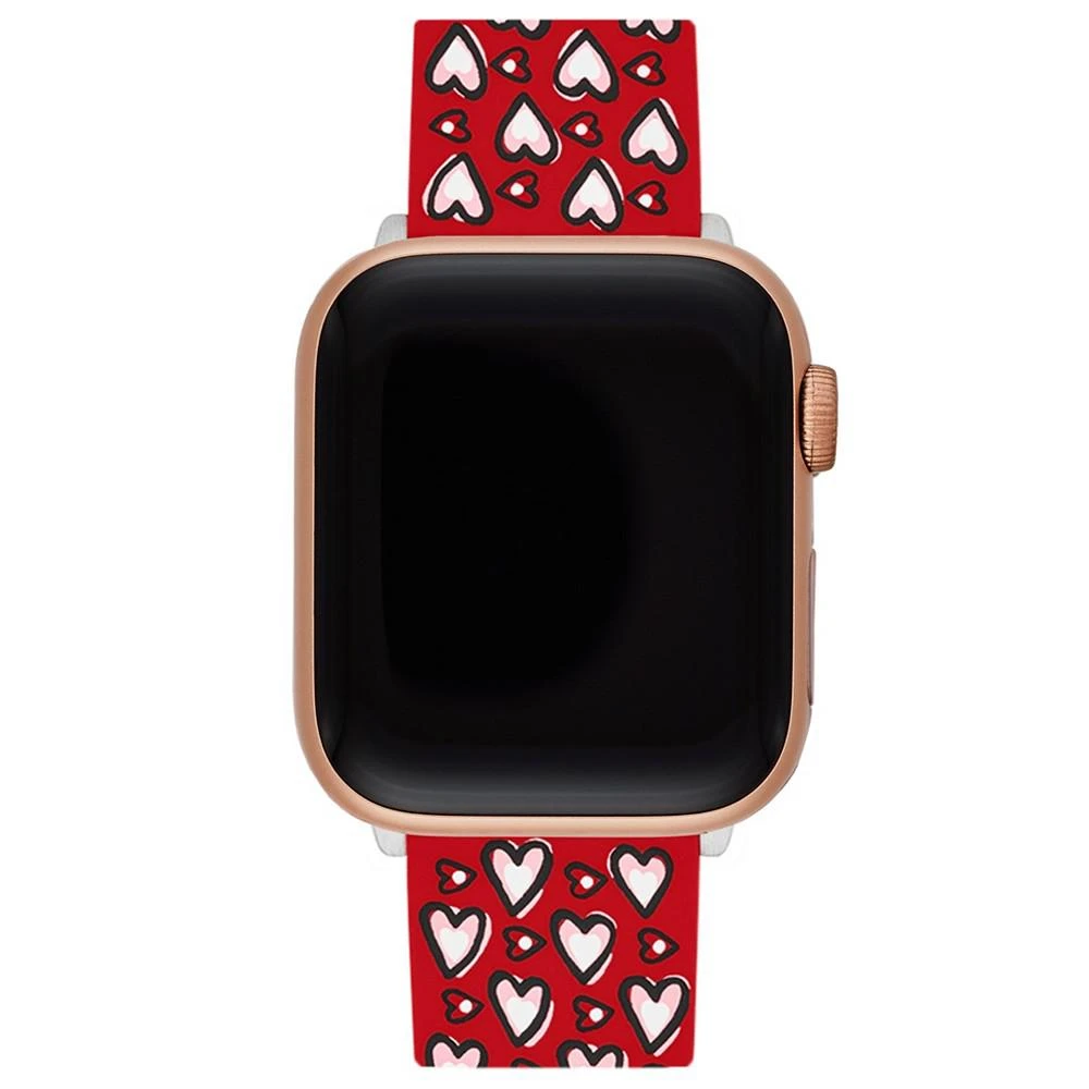 商品Kate Spade|Women's Red Heart Print Silicone Band for Apple Watch, 38mm, 40mm, 41mm,价格¥502,第2张图片详细描述