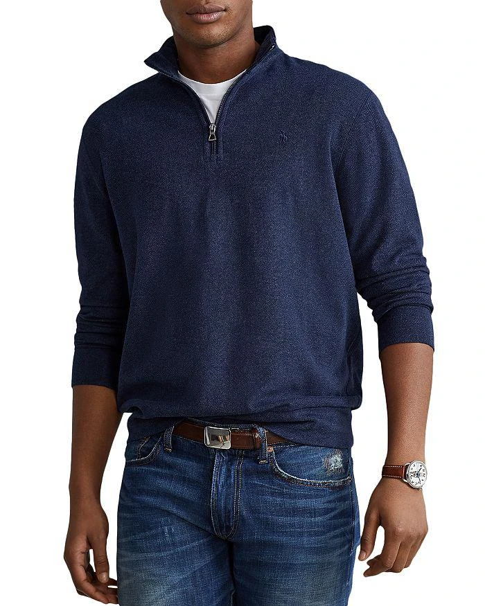 商品Ralph Lauren|Double Knit Quarter Zip Pullover,价格¥437,第1张图片