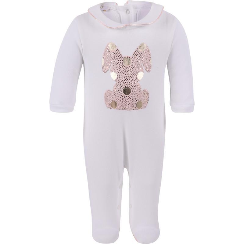 商品LIU •JO|Set of onesie baby cap and bib set in pink and white,价格¥1069,第4张图片详细描述