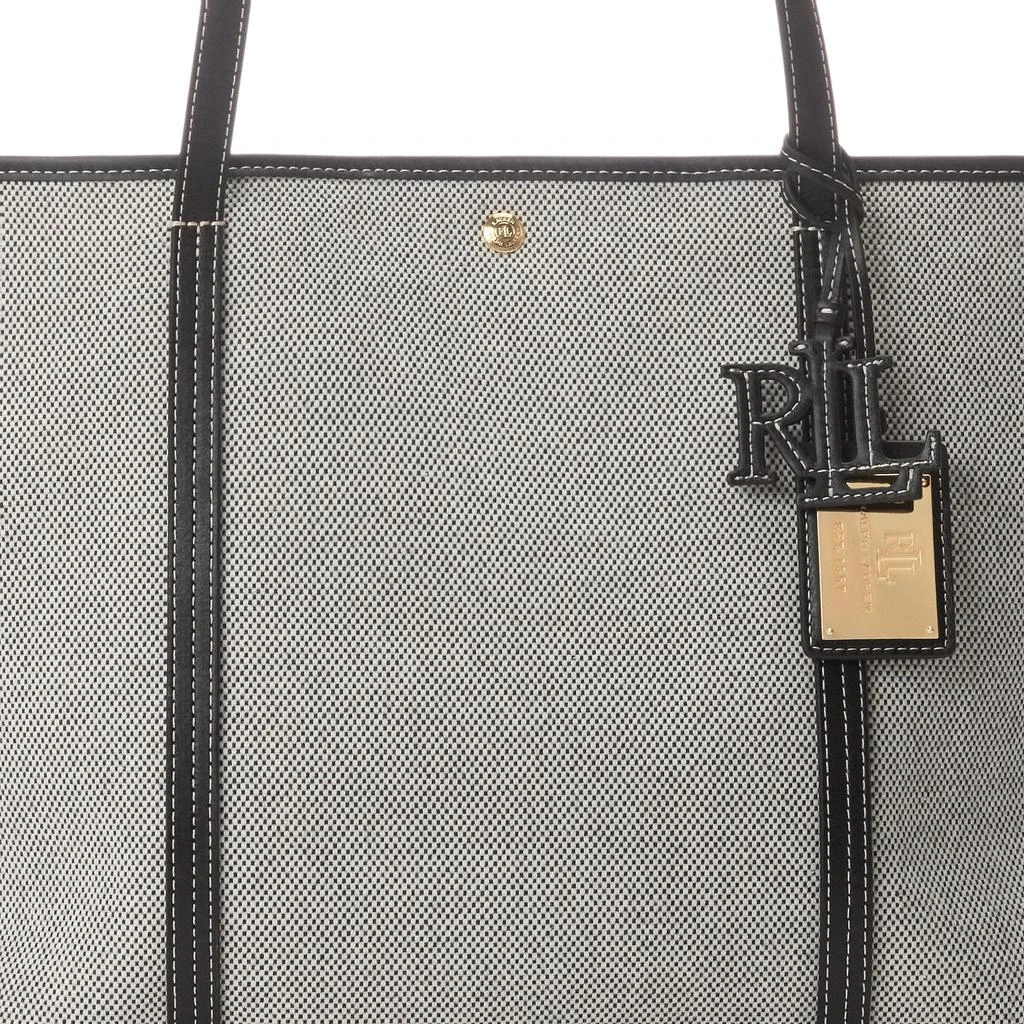 商品Ralph Lauren|Canvas & Leather Extra-Large Emerie Tote,价格¥2020,第5张图片详细描述