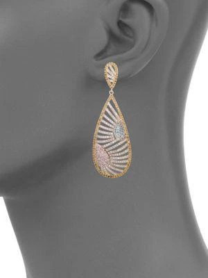 商品Eye Candy LA|Luxe Crystal Drop Earrings,价格¥477,第2张图片详细描述
