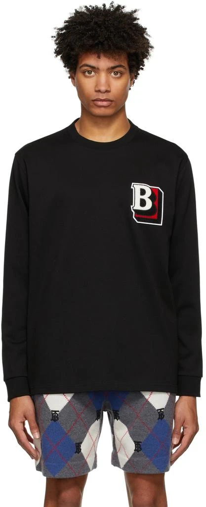 商品Burberry|Black Elliott Long Sleeve T-Shirt,价格¥4005,第1张图片