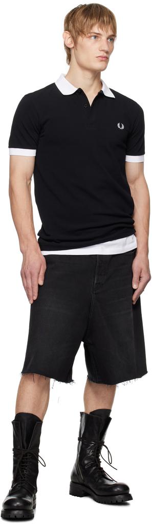 mastermind JAPAN Black Fred Perry Edition Contrast Polo - Polo