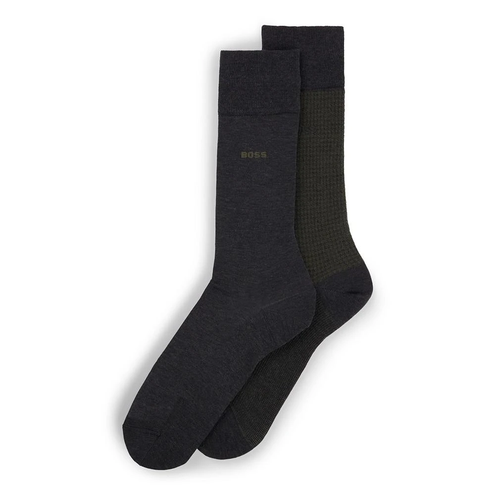 商品Hugo Boss|Men's Regular-Length Socks, Pack of Two,价格¥117,第1张图片