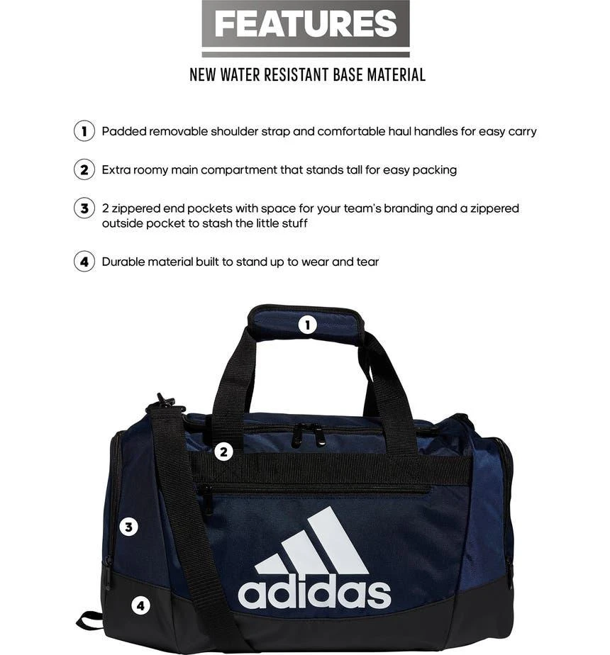 商品Adidas|Defender IV Small Duffle Bag,价格¥225,第5张图片详细描述