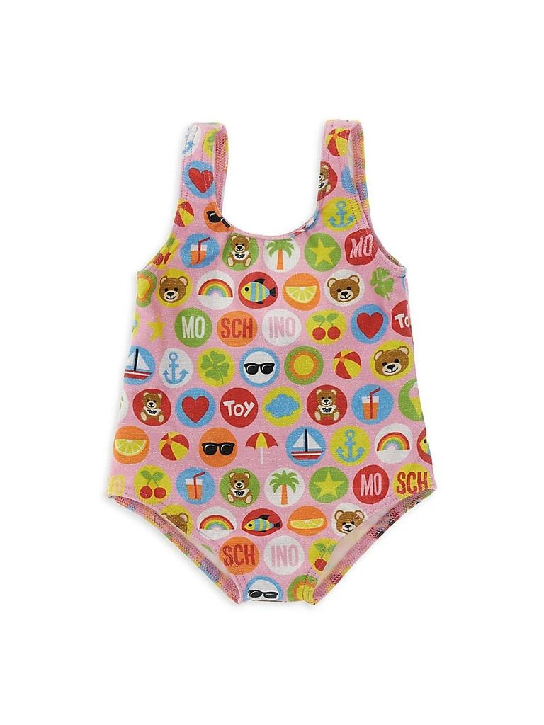 商品Moschino|Baby Girl's &amp; Little Girl's Sparkling Bear Pop Art Print Swimsuit,价格¥374,第1张图片