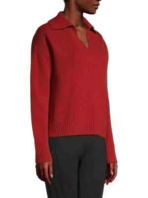 商品Tahari|Cashmere Split V-Neck Sweater,价格¥422,第3张图片详细描述