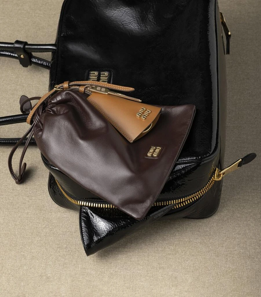 商品Miu Miu|Nappa Leather Drawstring Pouch,价格¥6757,第2张图片详细描述