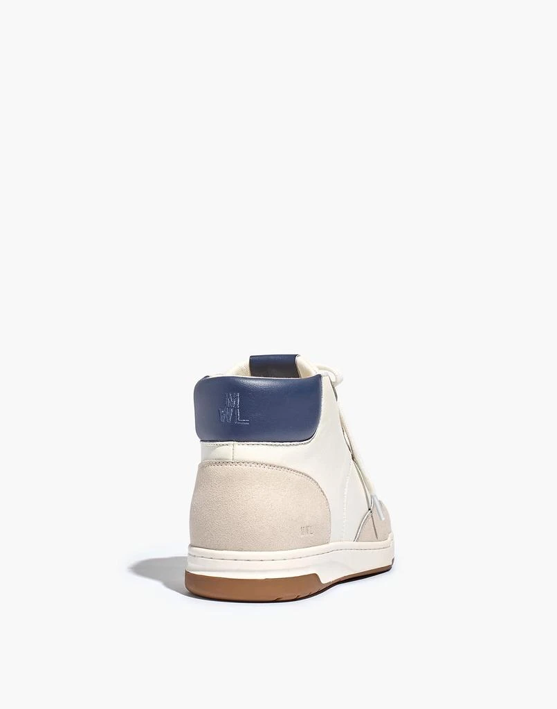 商品Madewell|Court High-Top Sneakers in All White,价格¥555,第2张图片详细描述